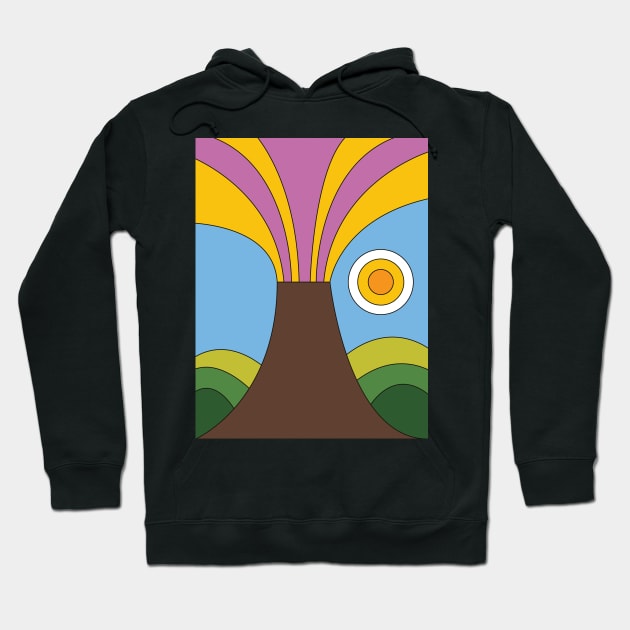 1960s volcano cartoon Hoodie by nickemporium1